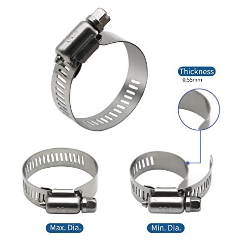 Stainless Steel Hose Clamps, Size: 15 Mm, For Industrial At ₹ 15/piece In Chennai