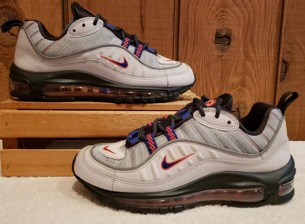 Nike Air Max 98 SE Grey Metallic Hyper Blue Youth 5 C12691 001