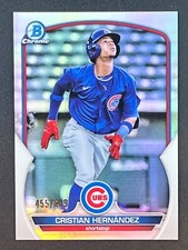 CRISTIAN HERNANDEZ 2023 Bowman #BCP-24 Chrome Base Refractor /499 Chicago Cubs