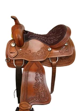 Trail Western Saddle – Tooled Leather | Comfortable Ride for Pleasure & Trail |