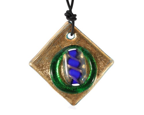 Vintage Tommasi Italian Murano Art Glass Pendant Necklace