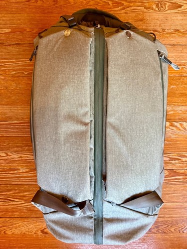Peak Design Duffelpack: 45L-65L Expandable Sage Green Carry-On Backpack Duffel - Picture 3 of 10
