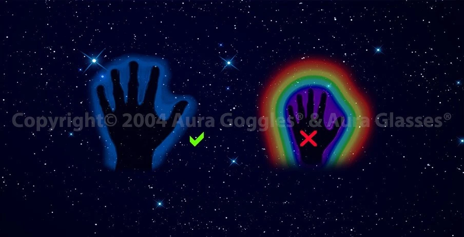 OFFICIAL DICYANIN AURA GLASSES spirit hunting ghost uv wicca flashlight psychic Foto 4 de 4