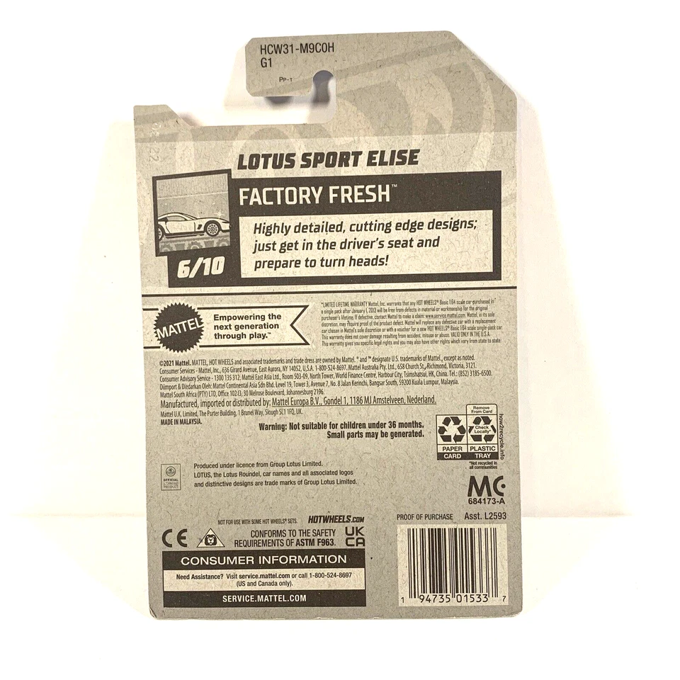 Mattel Hot Wheels Lot Of 6 Lotus Toy Cars: 2 340R, Esprit, & More! Ages 3+ - Image 4 of 4