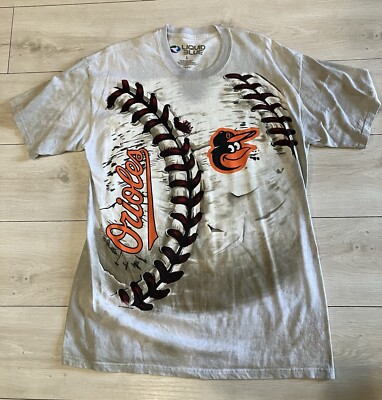 Vintage Liquid Blue All Over Print Baltimore Orioles Baseball T-Shirt Men's  Lg - Main Image