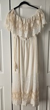 ASTR The Label Tatiana Ivory Off the Shoulder Spring/Summer Lace Dress - US S