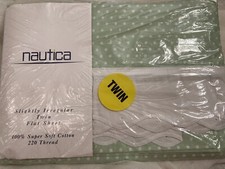 NAUTICA Sheet Twin Flat  NEW  IN UNOPENED PACKAGE. PATTERN IS KIM ALL COTTON