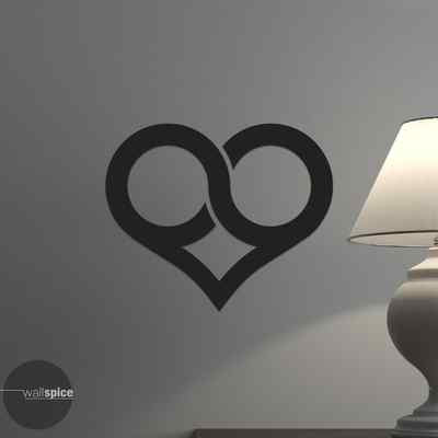 Infinite Love Heart Infinity Vinyl Wall Decal Sticker