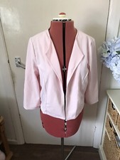 Krisp Edge To Edge Jacket Pink Long Sleeve Size 18 Cruise Chic Wedding