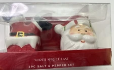 Christmas Salt and Pepper Shakers Santa North Spruce Lane New in Package