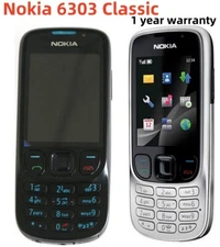Original Nokia 6303 Classic MP3 FM Unlocked 2G GSM 900/1800/1900 Mobile Phone