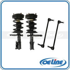 4x Front Strut Coil Spring w/ Sway Bar End Link for 1999-2004 Chrysler 300M
