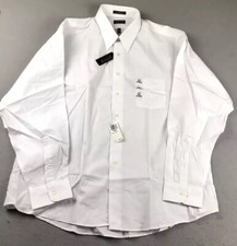 Arrow Shirt Mens 18.5 White 36/37 Poplin Long Sleeves Button Up Wrinkle Free NWT