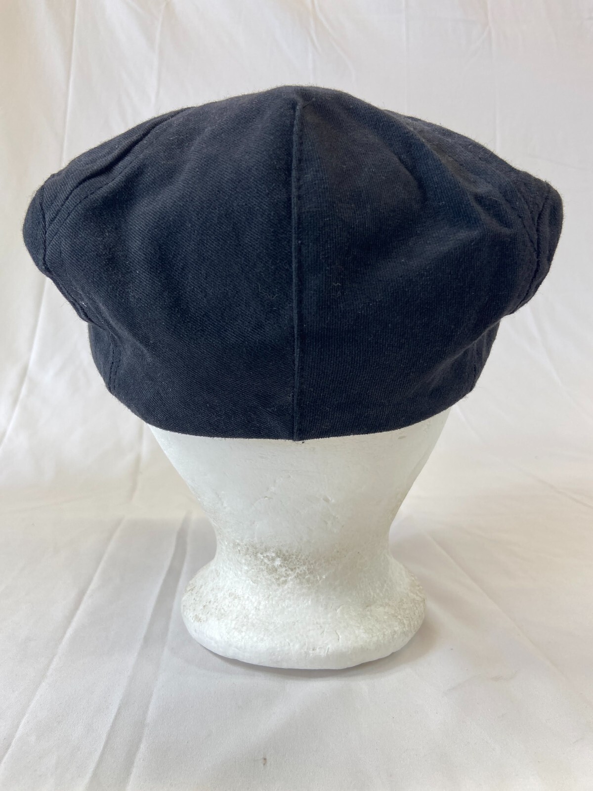 Solid Black Newsboy Hat Fitted Cap Large Classic … - image 6