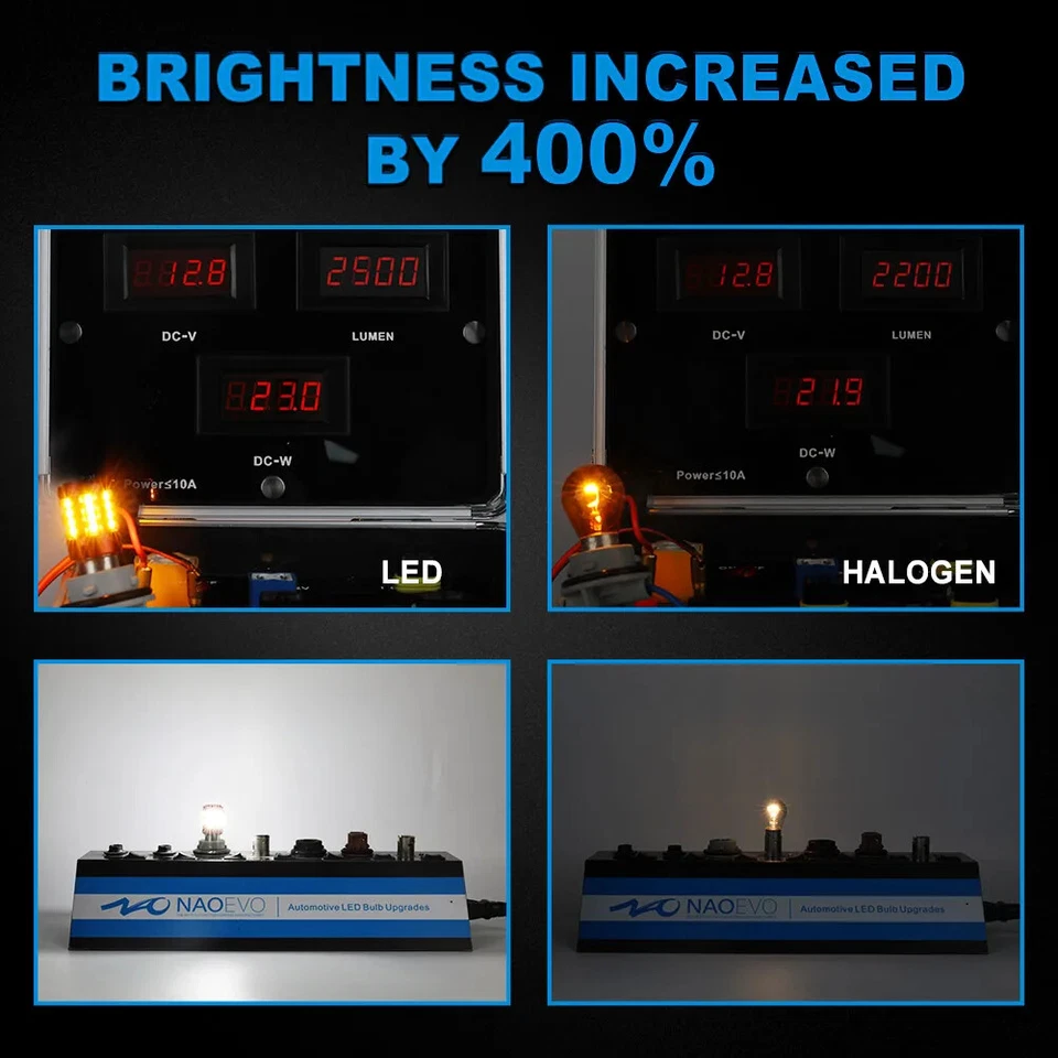 For BA15S 7440 W21W 1156 BAU15S 7443 P21/5W No Hyper Flash 12V Turn Signal Lamp - Image 3 of 4