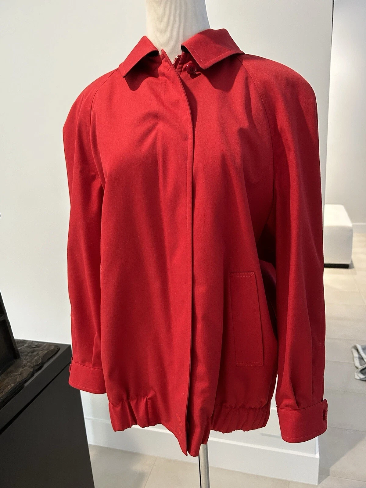 GIACCA BOMBER UOMO BURBERRY RED NOVA Foderata US 40 UK 6 Eccellente