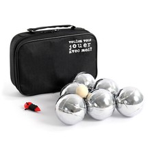 Toboli Set di 6 bocce in metallo + boccino con sollevatore magnetico misuratore