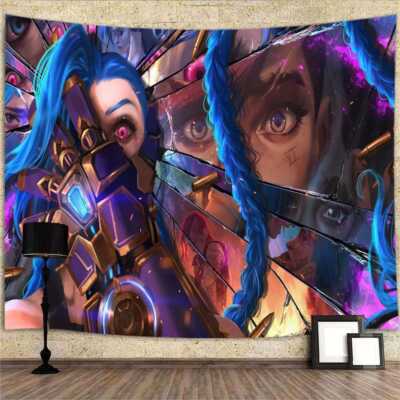Arcane：League of Legends Jinx Poster XXL Wandteppich Wandbehang Fototapete Anime