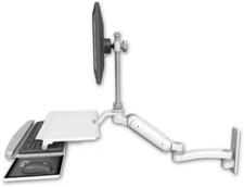 ICW Ultra 180 Arm EV710 monitor mount wall mount work surface tray slideout tray