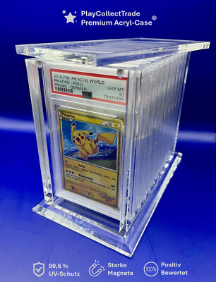 [ Premium 10er Graded PSA Card Acryl Case]  Magnetisch  UV-Schutz  8mm
