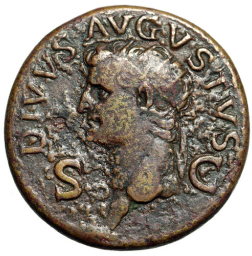 Augustus Dupondius Under Claudius I "Livia Enthroned" Scarce - Picture 2 of 5