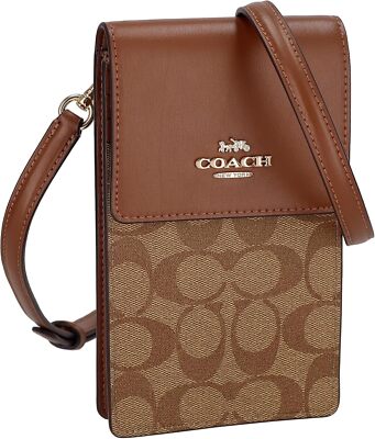 Coach North/South Phone Crossbody Signature Canvas CM234 IME74