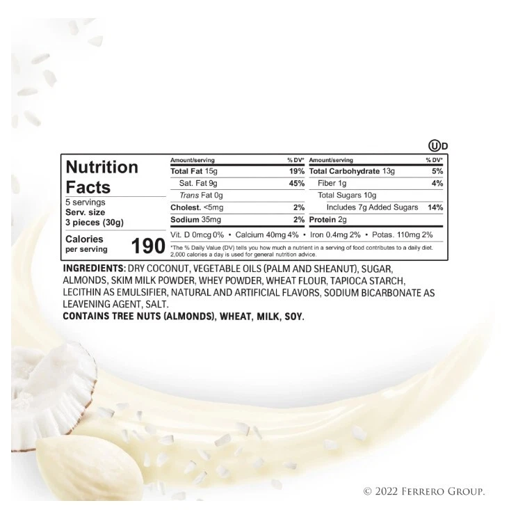 1 paquete - Ferrero Raffaello Premium Crema y Coco, 15 Piezas, 150 gr - 5.3 oz Foto 3 de 4
