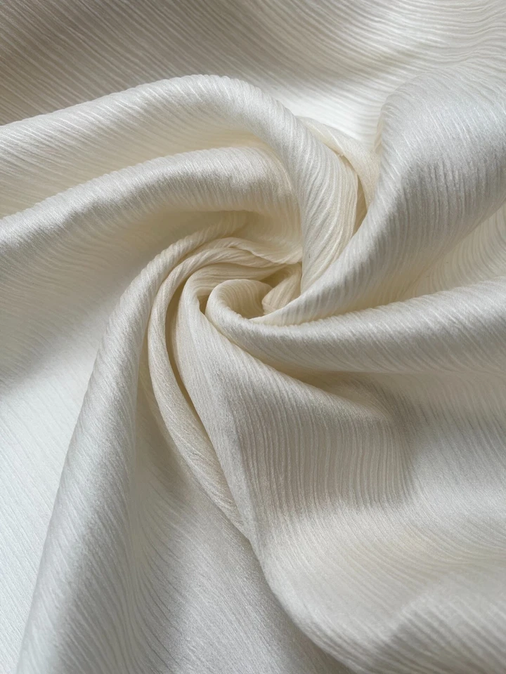 Plaid White Silk By 2 Meters, Natural Silk, Silk Chiffon, Mulberry Silk - Image 4 of 4