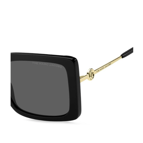MARC JACOBS MARC 579/S 807 OCCHIALI SOLE SQUADRATI NERI ASTE METALLO CON LOGO - Imagen 3 de 4