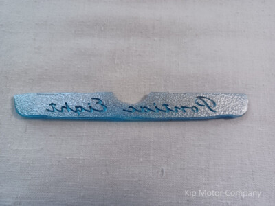 1952 -54 Pontiac Eight Glovebox Emblem - BLUE with Pebble bkgrd