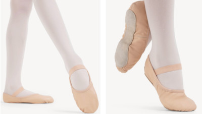 Capezio full Sole leather Ballet shoes Pink V100C elasticized child sizes