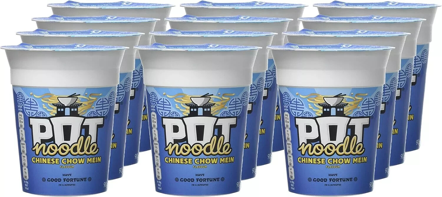 Pot Noodle Chinese Chow Mein Standard Pot Noodle instant vegan* snack