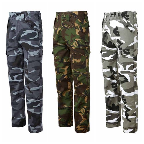 Mens Ladies Camouflage Combats Camo Cargo Workwear Work Army Trousers Pants | eBay