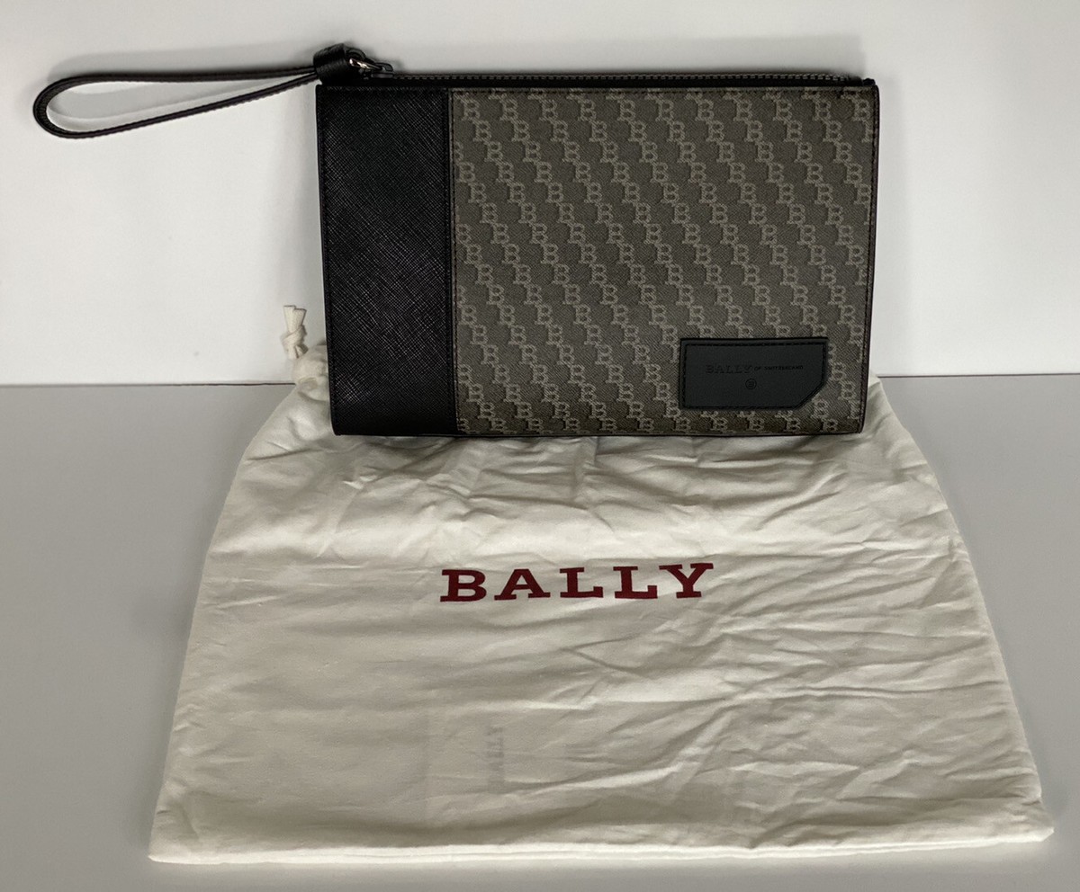 Bally Men's Black Multistorm PVC Case Clutch 623545001 NWT $495