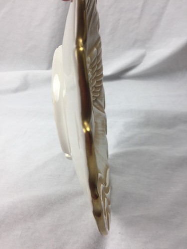 Haeger Pottery White Gold Plate Duck Goose Landing Vintage 1049 H 3D - Picture 7 of 11
