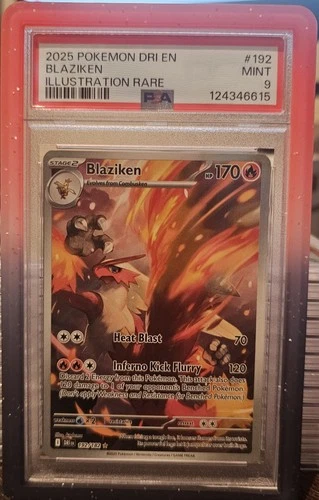 Pokémon TCG Blaziken Destined Rivals Illustration Rare Card 192/182 PSA 9