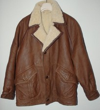 Weich LUXUS Lammfell Lammfelljacke Shearling Leder Pelz Schaffell Jacke 50/M