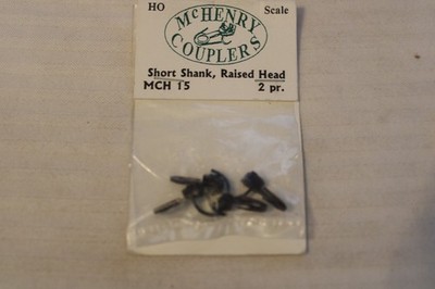 HO Scale McHenry, Knuckle Couplers Short Shank, Raised Head 2 pair, #MCH15
