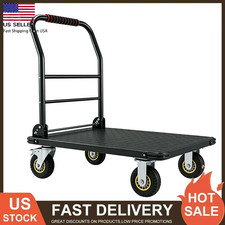 1800LBS Foldable Platform Truck Cart, 36"x24" Utility Cart with 6" Swivel Wheels