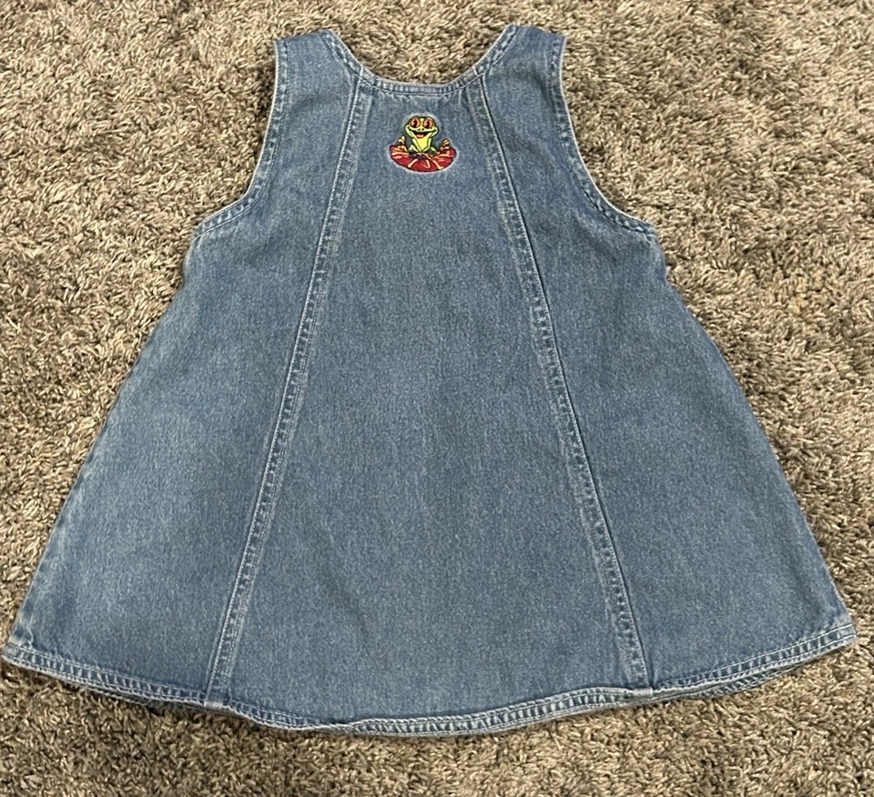 Rainforest Café Vestido Denim Niños 24 Meses Y2K Foto 2 de 4