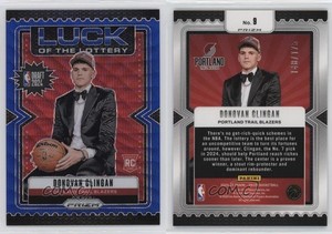 2024 Panini Prizm Luck of the Lottery Blue Wave /175 Donovan Clingan Rookie RC