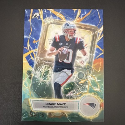 2025 Topps Resurgence Football Drake Maye Voltaic /275 Blue Surge #VT-17