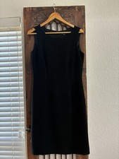 Tahari Black Lined Dress Size 8 
