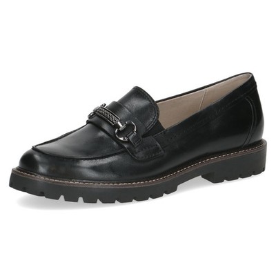 Damen Slipper aus Leder mit Zierschnalle, Schwarz Black Nappa, 37 EU