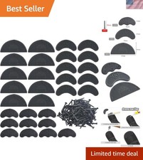 30PCS Versatile Black Heel Plates with Nails - Essential Shoe Repair Kit