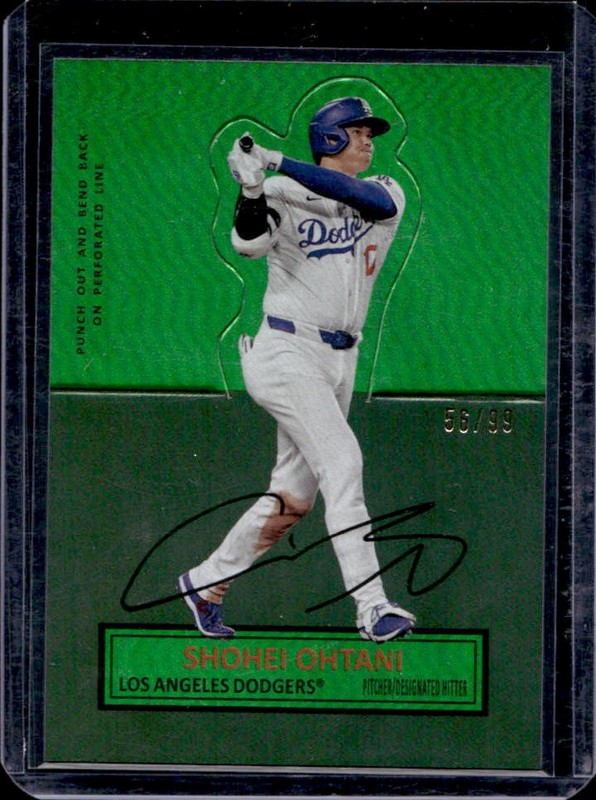 2025 Topps Archives Shohei Ohtani 1964 Topp Stand Ups Green Foilboard #/99