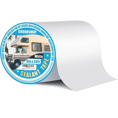 RV Roof Tape white, 8'' x 33' Automotive Butyl Sealant Tape for Processing, UV...