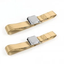 Chevy Impala 1965 - 1970 Airplane 2pt Tan Lap Bucket Seat Belt Kit - 2 Belts hot