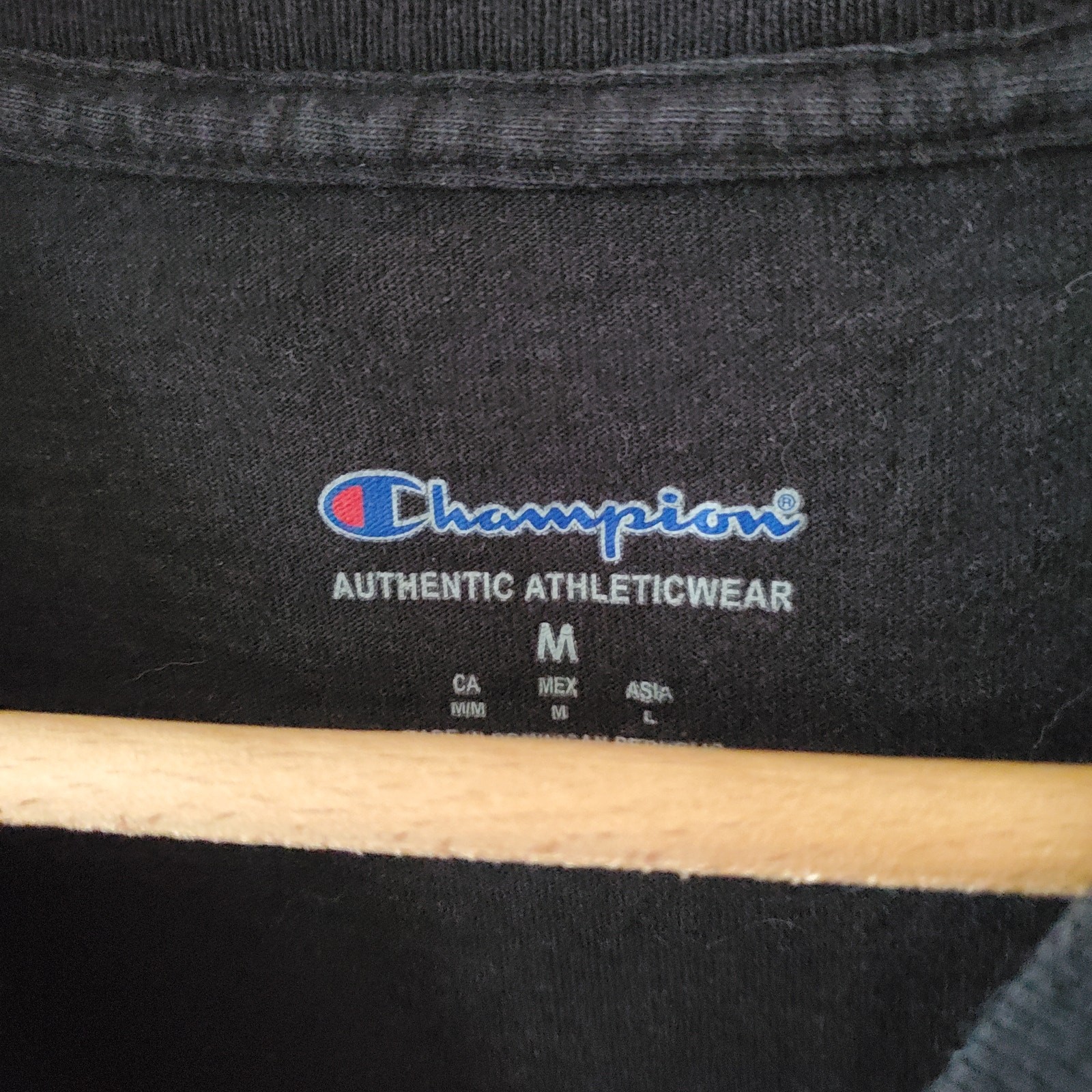Champion Basic Black Logo Patch Tee Shirt - image 4