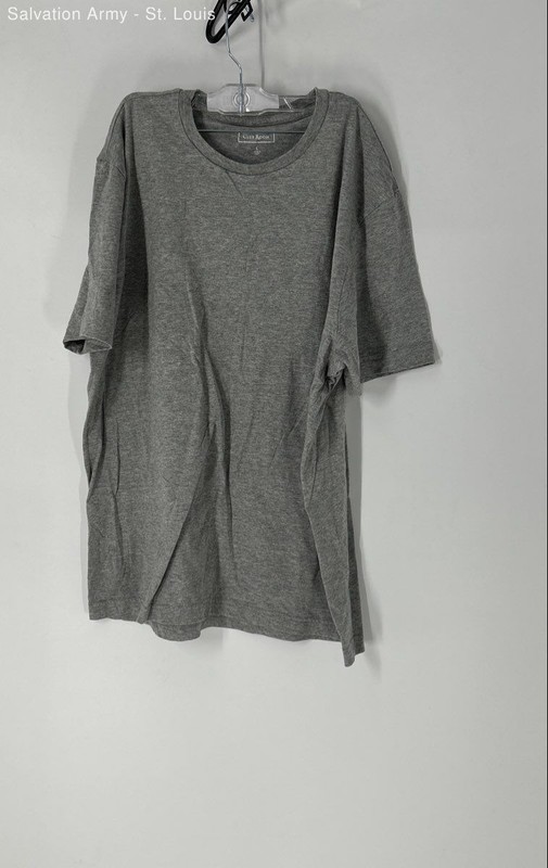 Club Room Mens Gray Heather Cotton Short Sleeve Pullover T-Shirt Size Large